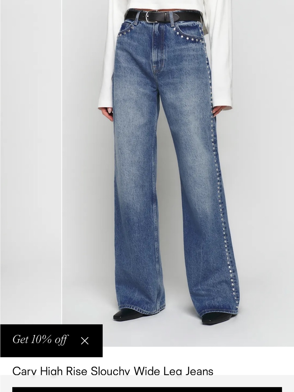 Reformation Cary High Rise Slouchy Wide Leg Jeans - Picture 3 of 6